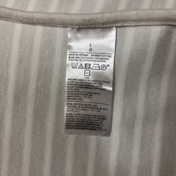 Banana Republic Womens Pique Striped Knit Blazer Size L Preppy Academia Coastal - Picture 10 of 15